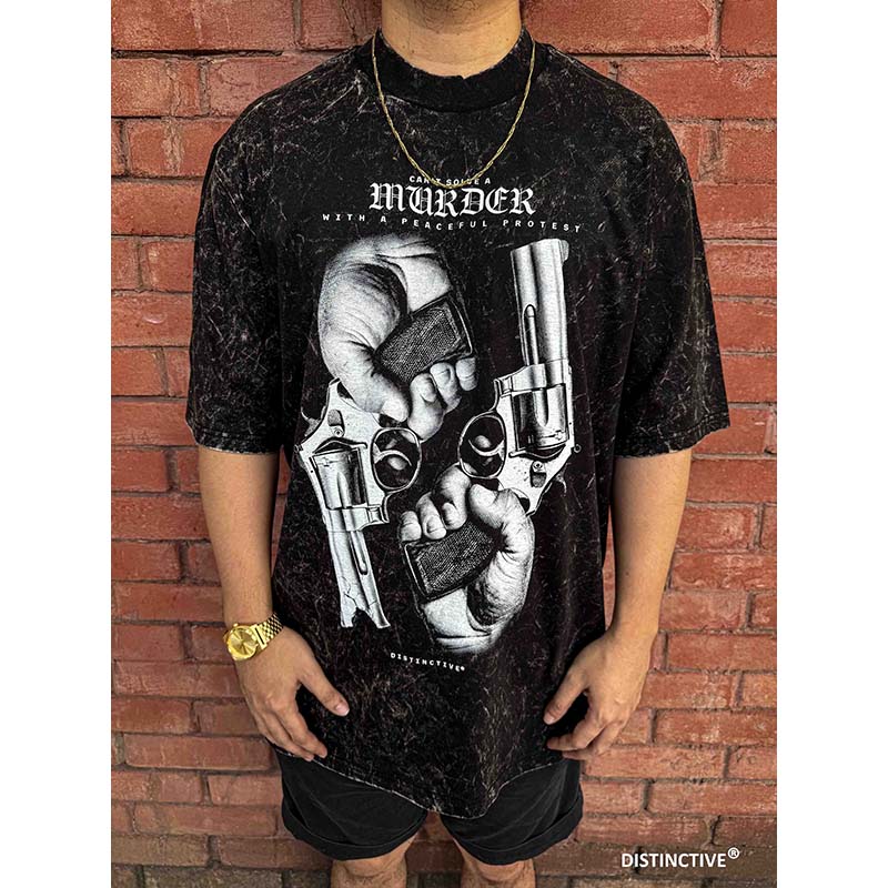 PEACEFUL PROTEST - OVERSIZE VINTAGE ACID WASH