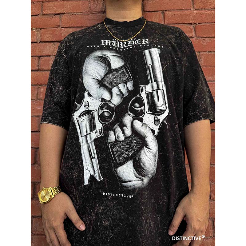PEACEFUL PROTEST - OVERSIZE VINTAGE ACID WASH
