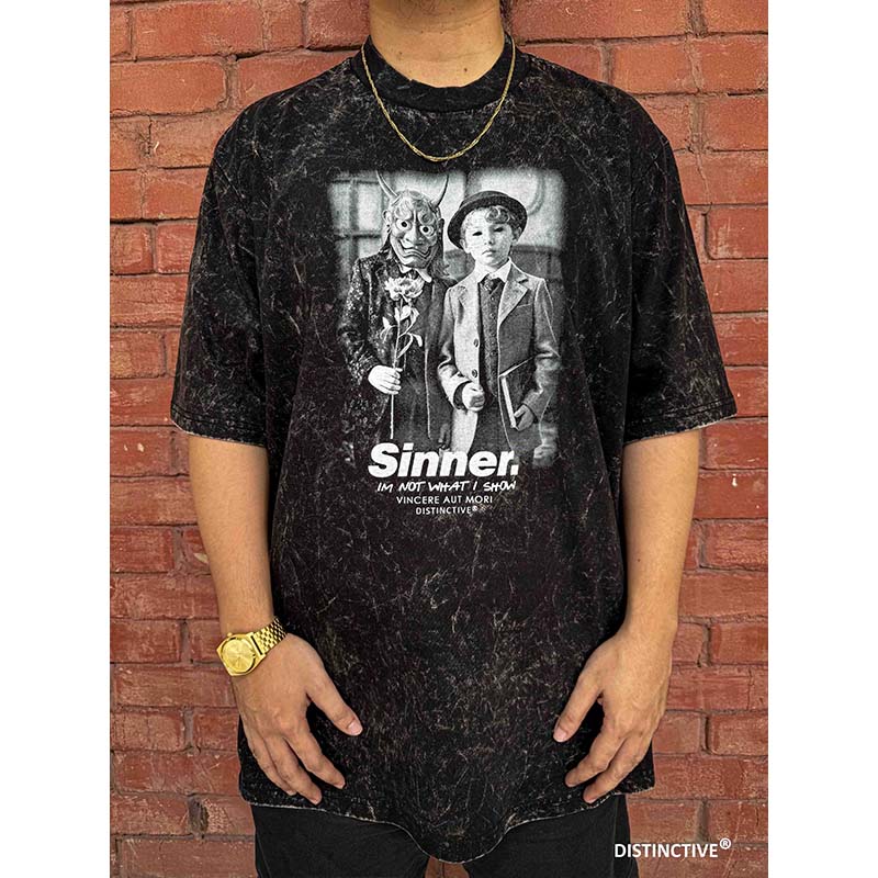 SINNER V3 - OVERSIZE VINTAGE ACID WASH