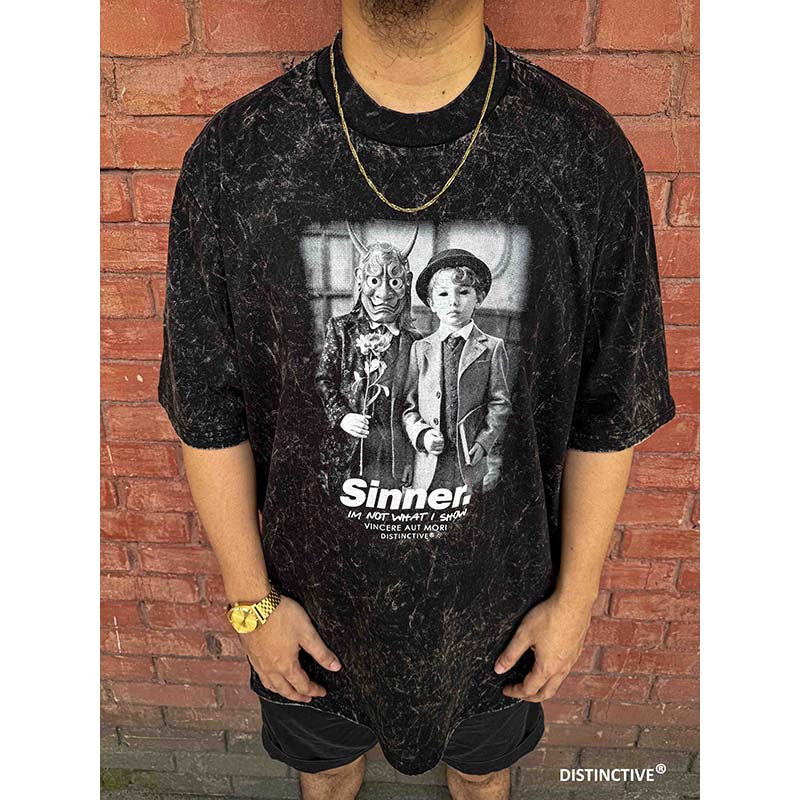 SINNER V3 - OVERSIZE VINTAGE ACID WASH