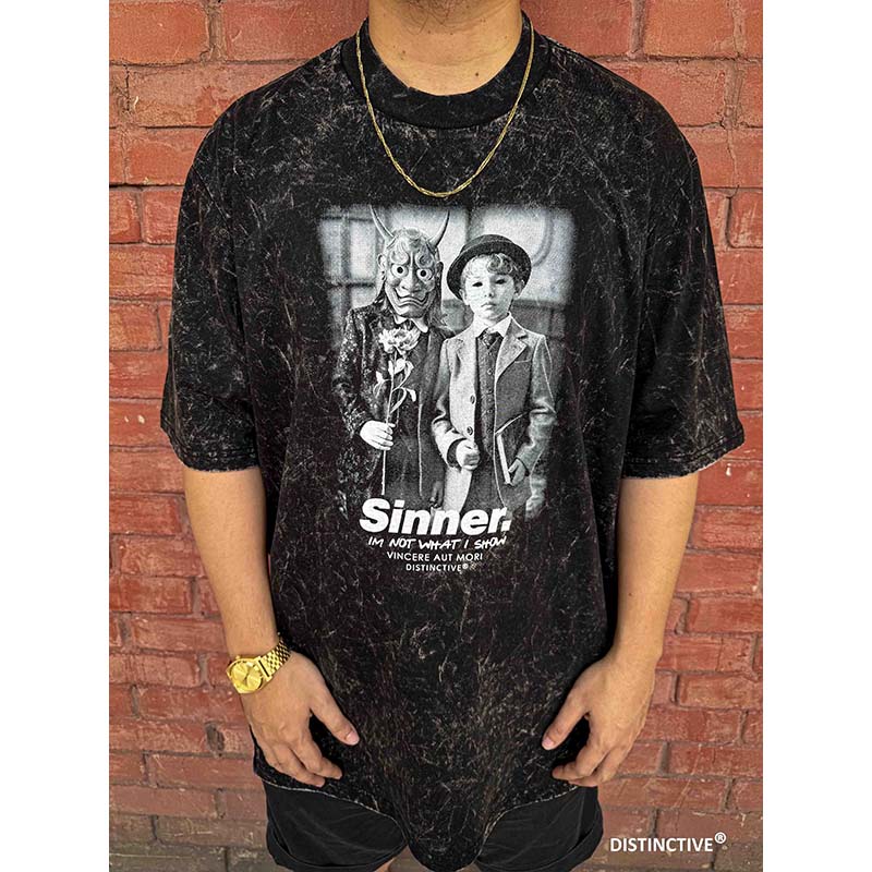 SINNER V3 - OVERSIZE VINTAGE ACID WASH