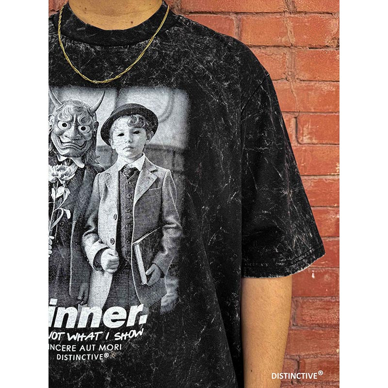SINNER V3 - OVERSIZE VINTAGE ACID WASH