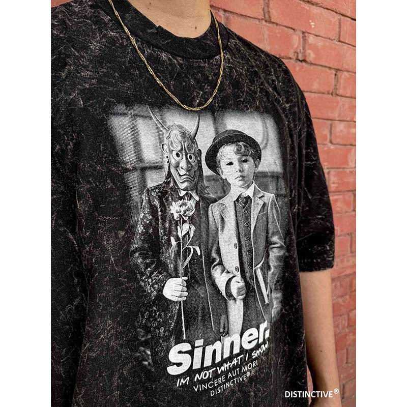 SINNER V3 - OVERSIZE VINTAGE ACID WASH