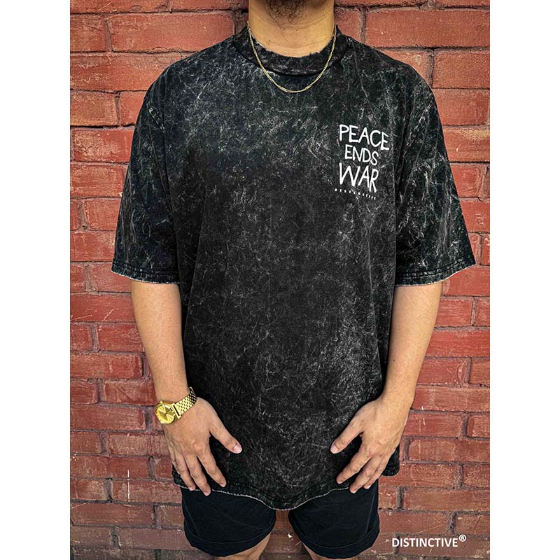 WAR ENDS PEACE - OVERSIZE VINTAGE ACID WASH