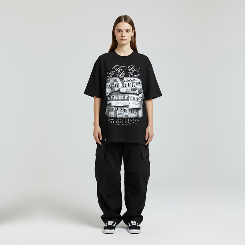 ROOT OF ALL EVIL - OVERSIZE VINTAGE ACID WASH