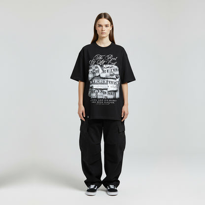 ROOT OF ALL EVIL - OVERSIZE VINTAGE ACID WASH