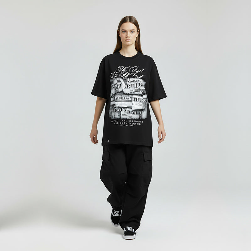 ROOT OF ALL EVIL - OVERSIZE VINTAGE ACID WASH