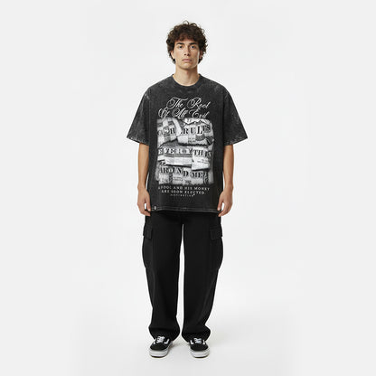 ROOT OF ALL EVIL - OVERSIZE VINTAGE ACID WASH