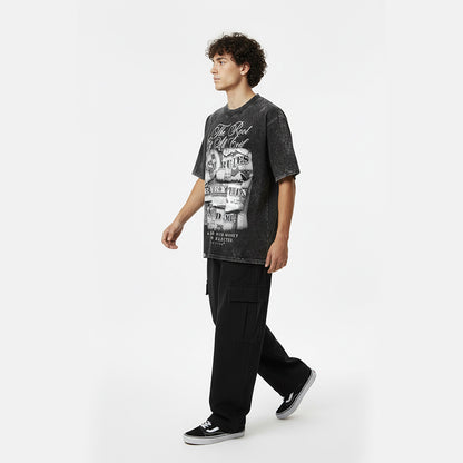 ROOT OF ALL EVIL - OVERSIZE VINTAGE ACID WASH