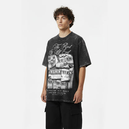 ROOT OF ALL EVIL - OVERSIZE VINTAGE ACID WASH