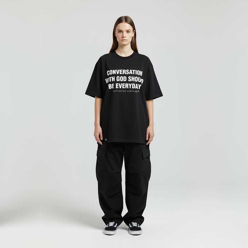 CONVERSATION WITH GOD - OVERSIZE VINTAGE ACID WASH