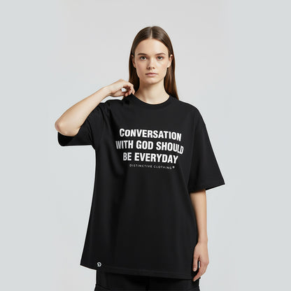 CONVERSATION WITH GOD - OVERSIZE VINTAGE ACID WASH