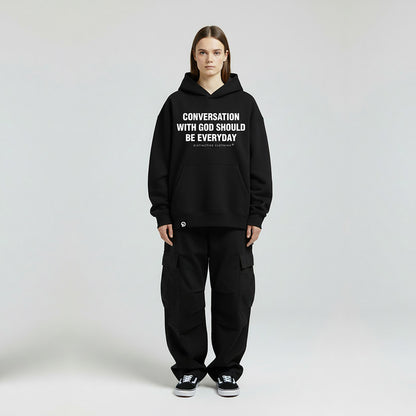 CONVERSATION WITH GOD HOODIE - OVERSIZE BOXY