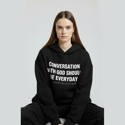 CONVERSATION WITH GOD HOODIE - OVERSIZE BOXY