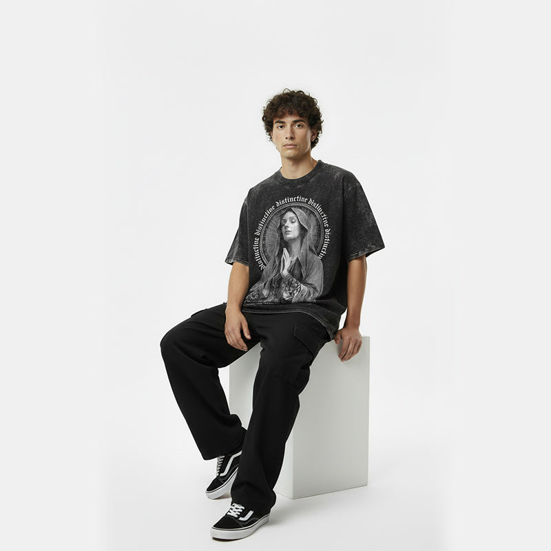 WHERE THEY WISHED HARM I PRAY - OVERSIZE VINTAGE ACID WASH