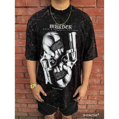 PEACEFUL PROTEST - OVERSIZE VINTAGE ACID WASH