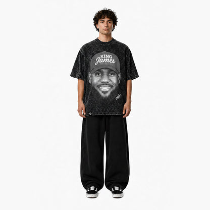 KING J - OVERSIZE VINTAGE ACID WASH