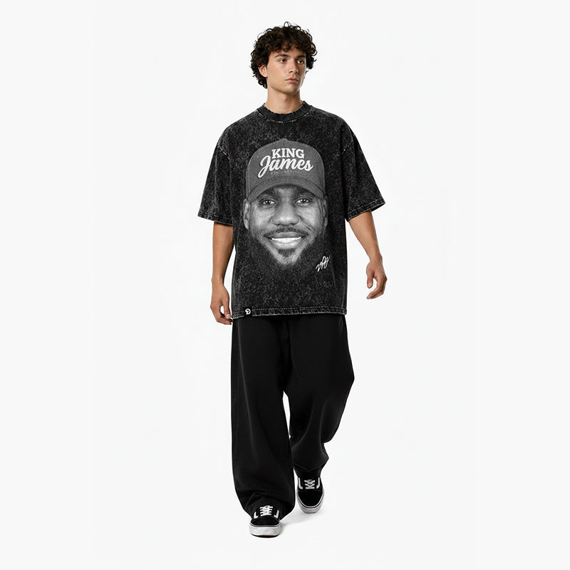 KING J - OVERSIZE VINTAGE ACID WASH