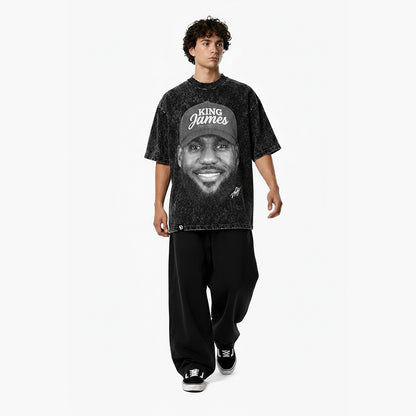 KING J - OVERSIZE VINTAGE ACID WASH