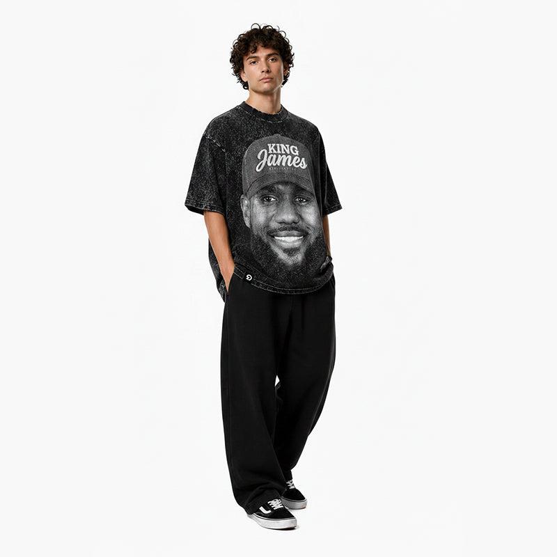 KING J - OVERSIZE VINTAGE ACID WASH