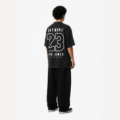 KING J - OVERSIZE VINTAGE ACID WASH