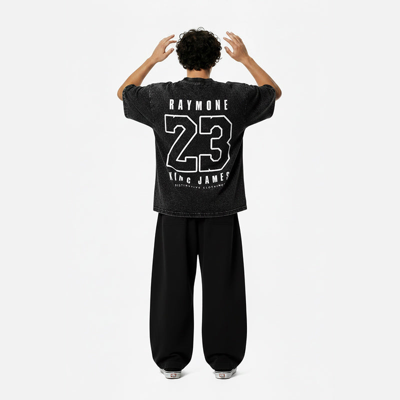 KING J - OVERSIZE VINTAGE ACID WASH