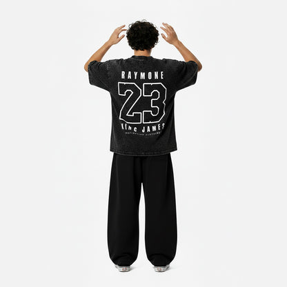 KING J - OVERSIZE VINTAGE ACID WASH