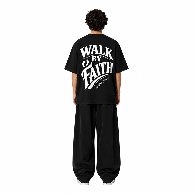 WALK BY FAITH - OVERSIZE VINTAGE ACID WASH