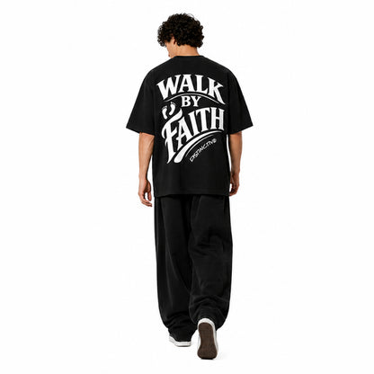 WALK BY FAITH - OVERSIZE VINTAGE ACID WASH