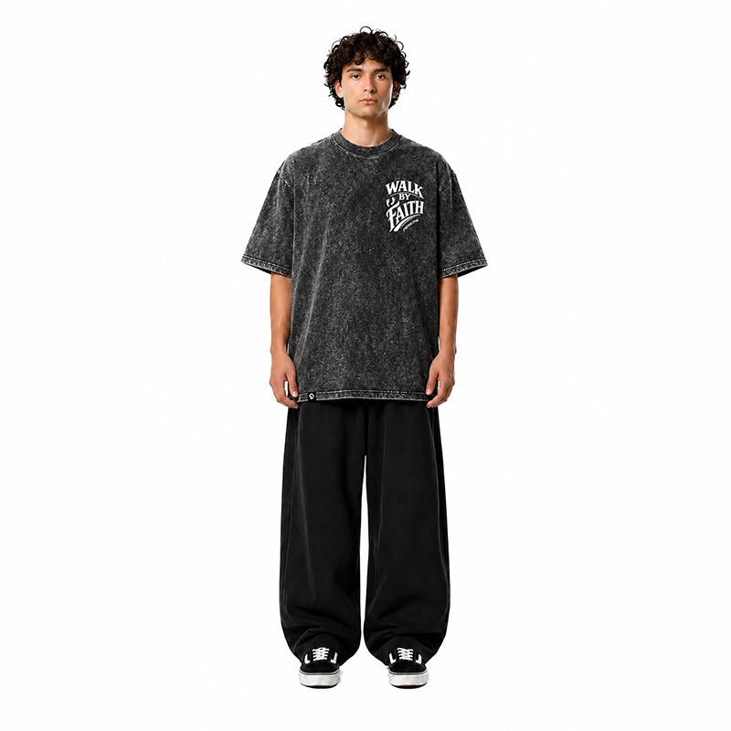 WALK BY FAITH - OVERSIZE VINTAGE ACID WASH