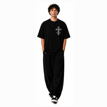 SAVED BY FAITH CHROME - OVERSIZE VINTAGE ACID WASH