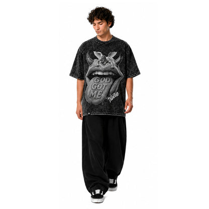 GOD GOT ME - OVERSIZE VINTAGE ACID WASH