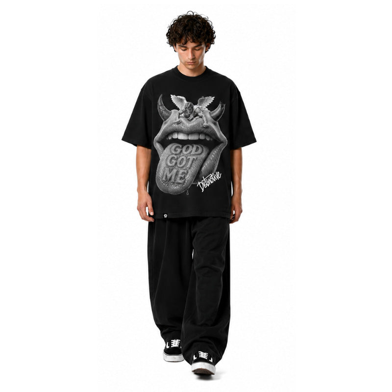 GOD GOT ME - OVERSIZE VINTAGE ACID WASH