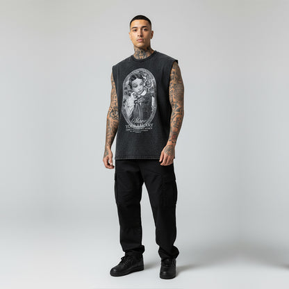 MERCY TANK TOP SEWN SLEEVE - OVERSIZE VINTAGE MINERAL ACID WASH