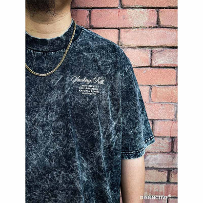 SMOKING KLLS - OVERSIZE VINTAGE ACID WASH