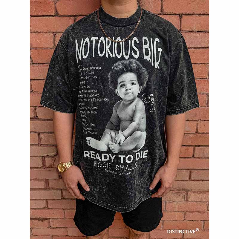 NOTORIOUS B I G - OVERSIZE VINTAGE ACID WASH – Distinctive Clothing