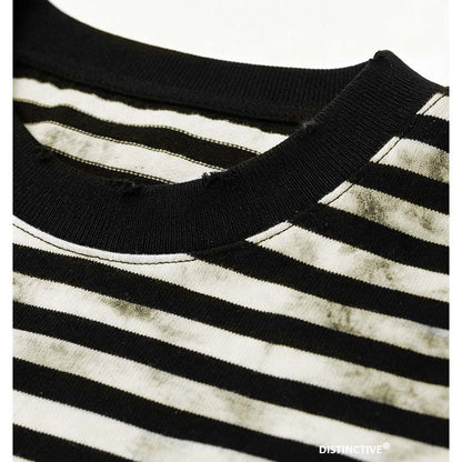 STRIPE SAVED SINNER - OVERSIZE TATTERED VINTAGE DYE