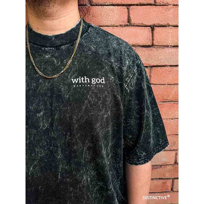 TRY AGAIN THIS TIME WITH GOD - OVERSIZE VINTAGE ACID WASH