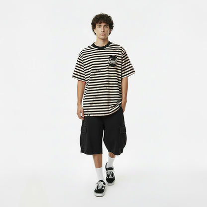 STRIPE SAVED SINNER - OVERSIZE TATTERED VINTAGE DYE