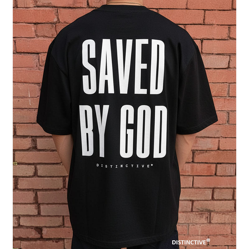 SAVED BY GOD - OVERSIZE VINTAGE ACID WASH