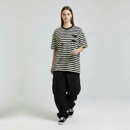 STRIPE SAVED SINNER - OVERSIZE TATTERED VINTAGE DYE