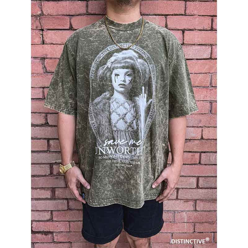 UNWORTHY - OVERSIZE VINTAGE ACID WASH