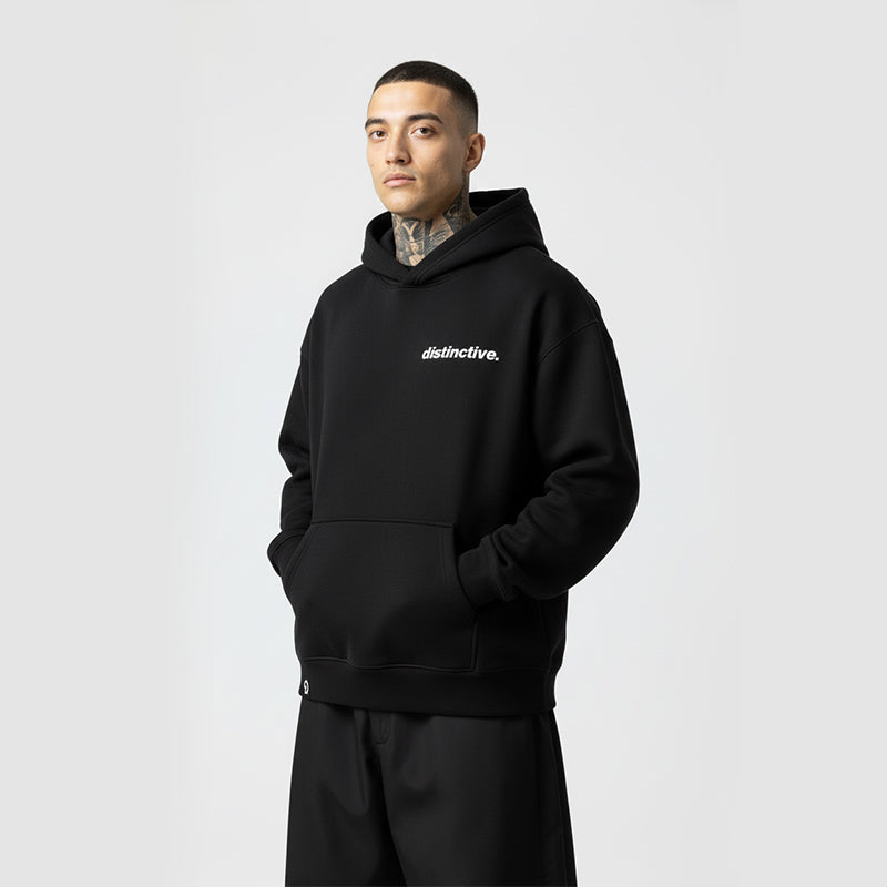 DISTINCTIVE WORDMARK HIGH DENSITY HOODIE - OVERSIZE BOXY