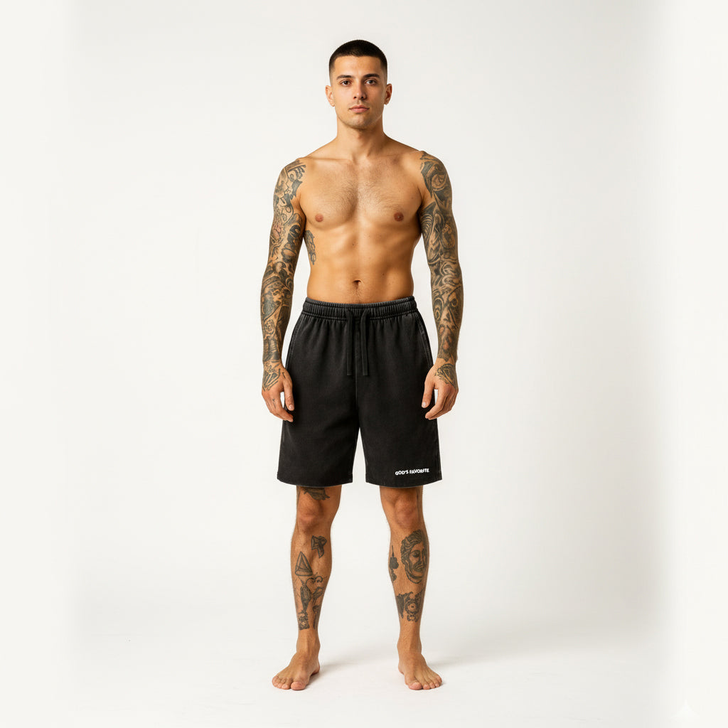 ACIDWASH SHORTS HIGH DENSITY LOOSE FIT GOD'S FAVORITE
