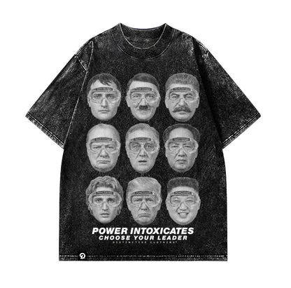 CHOOSE YOUR LEADER WISELY - OVERSIZE VINTAGE ACID WASH