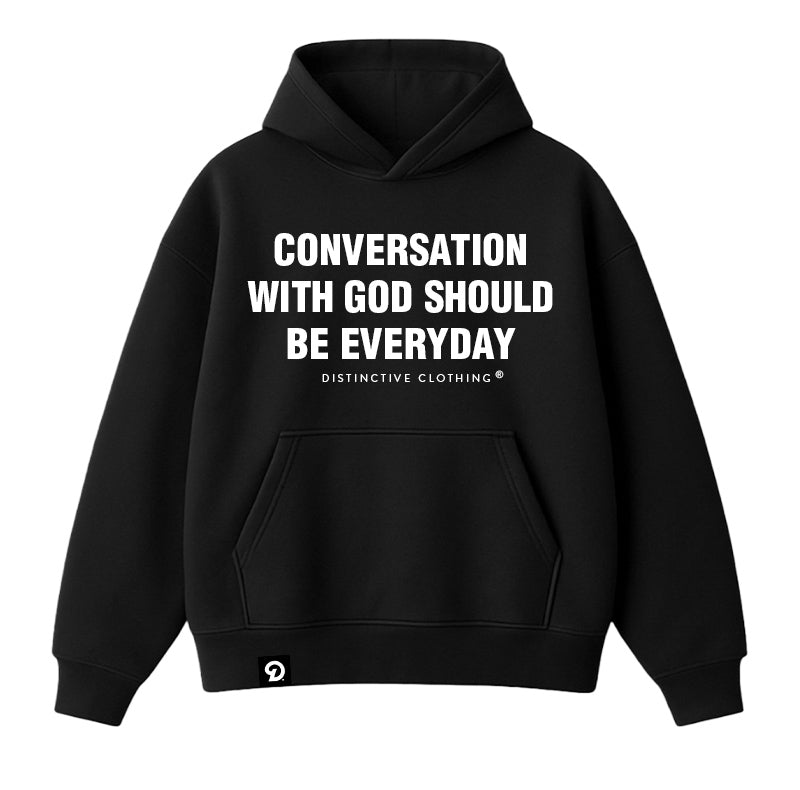CONVERSATION WITH GOD HOODIE - OVERSIZE BOXY