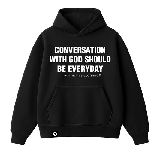 CONVERSATION WITH GOD HOODIE - OVERSIZE BOXY