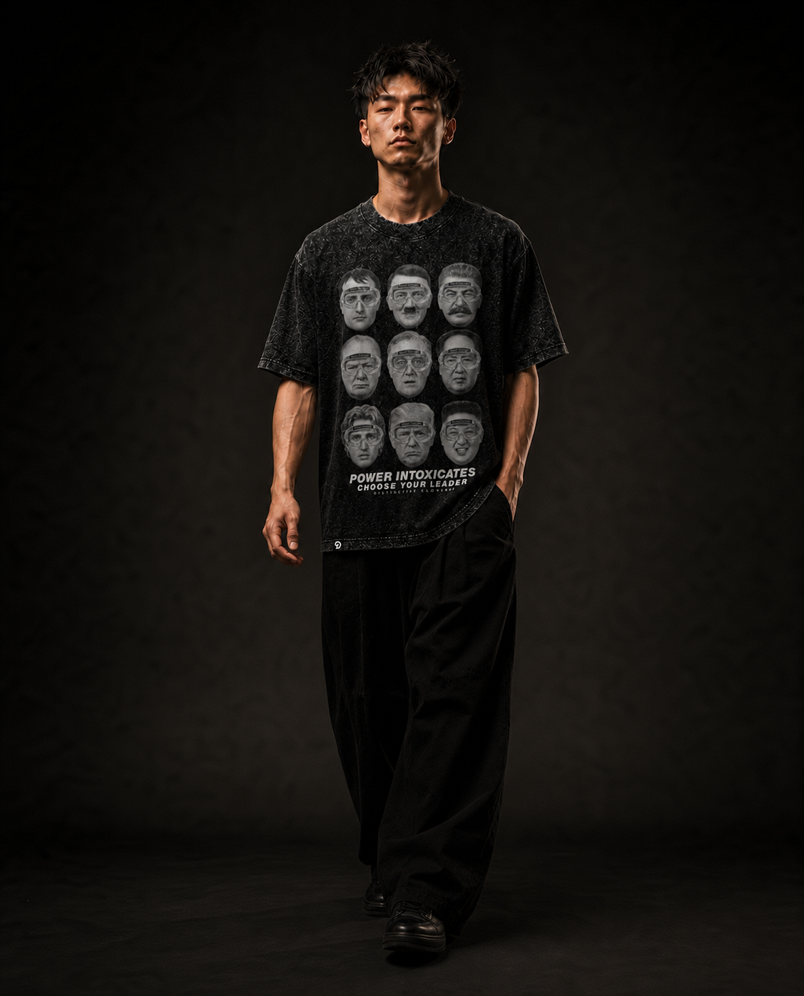 CHOOSE YOUR LEADER WISELY - OVERSIZE VINTAGE ACID WASH