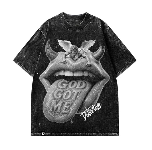 GOD GOT ME - OVERSIZE VINTAGE ACID WASH