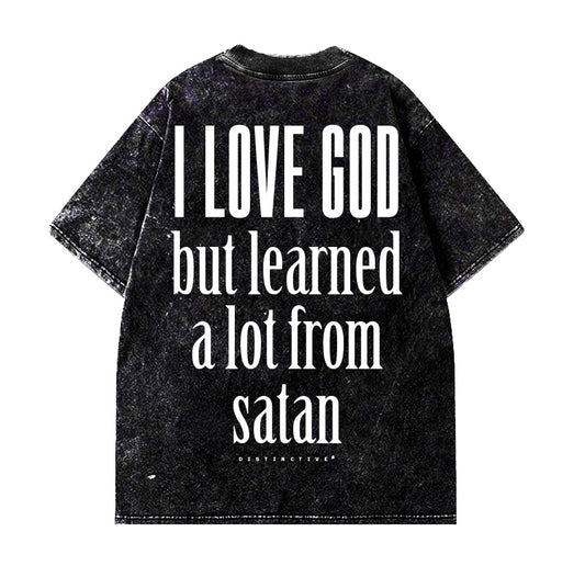 I LOVE GOD - OVERSIZE VINTAGE ACID WASH
